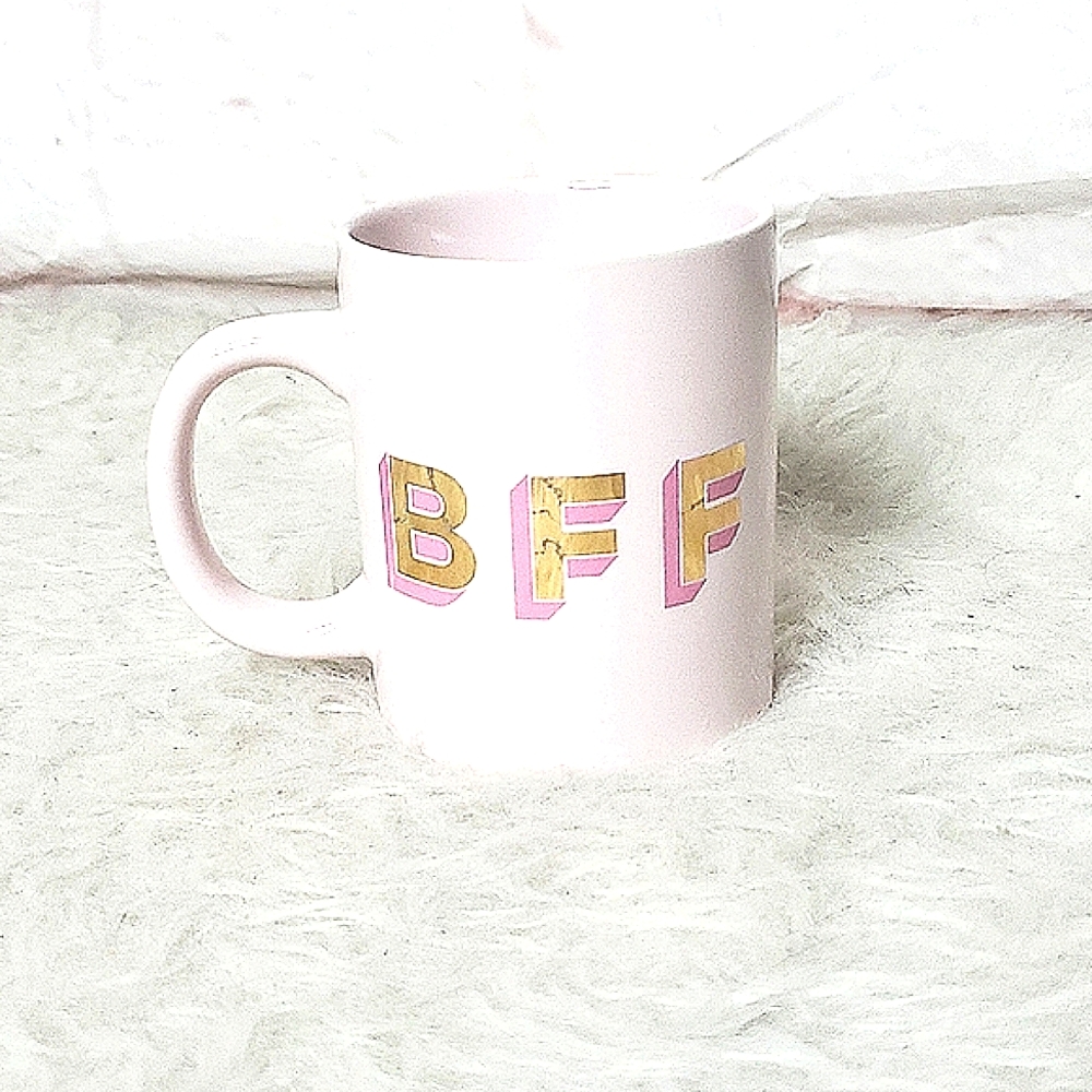 ban.do BFF pink coffee mug best friends gift gold